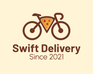 Pizza Bicycle Delivery  logo design