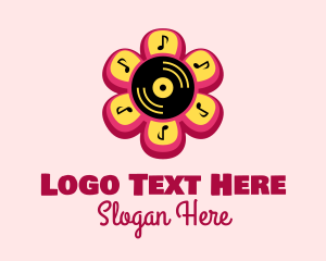 Flower Vinyl Record  logo