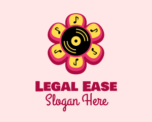 Flower Vinyl Record  Logo
