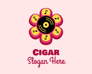 Flower Vinyl Record  logo