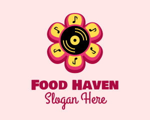 Flower Vinyl Record  logo