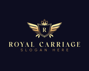 Royal Shield Wings logo design