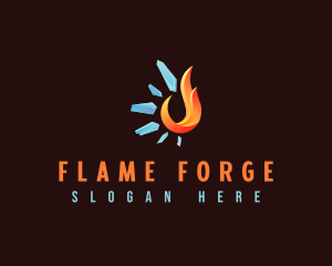 Fire Ice Ventilation logo design