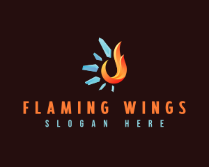 Fire Ice Ventilation logo design