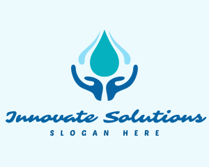 Hand Wash Water Droplet logo