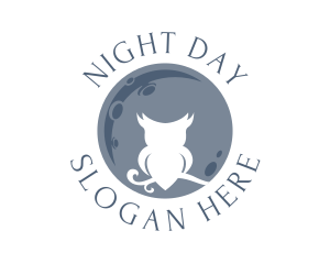 Full Moon Night Owl  logo design