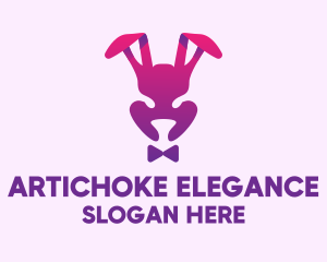 Purple Magic Rabbit logo design