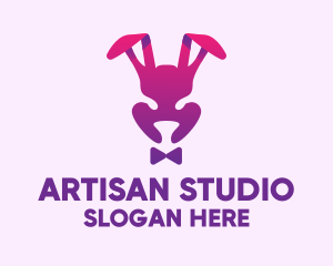 Purple Magic Rabbit logo design