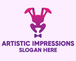 Purple Magic Rabbit logo design