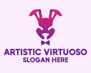 Purple Magic Rabbit logo design