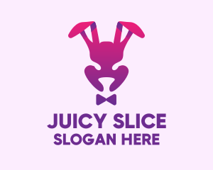 Purple Magic Rabbit logo design