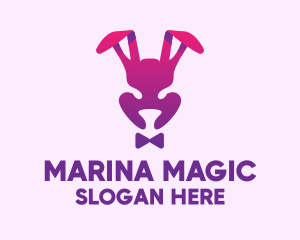 Purple Magic Rabbit logo design