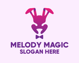 Purple Magic Rabbit logo design