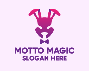 Purple Magic Rabbit logo design