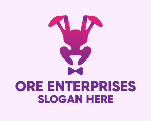 Purple Magic Rabbit logo design