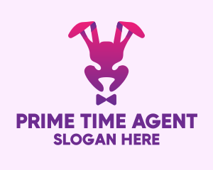 Purple Magic Rabbit logo design