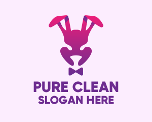 Purple Magic Rabbit logo design