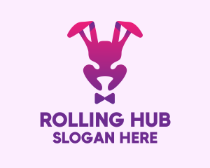 Purple Magic Rabbit logo design