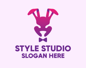 Purple Magic Rabbit logo design