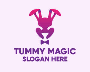 Purple Magic Rabbit logo design