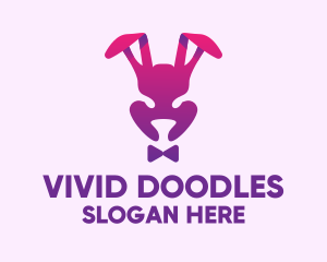 Purple Magic Rabbit logo design