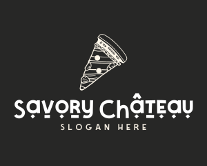 Gourmet Pizza Pizzeria Slice logo design