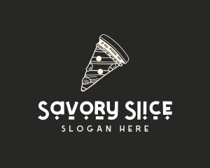 Gourmet Pizza Pizzeria Slice logo design