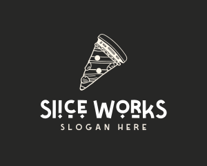 Gourmet Pizza Pizzeria Slice logo design