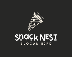 Gourmet Pizza Pizzeria Slice logo design