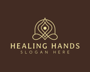 Relaxation Yoga Healing logo design