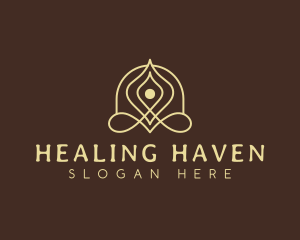 Relaxation Yoga Healing logo design