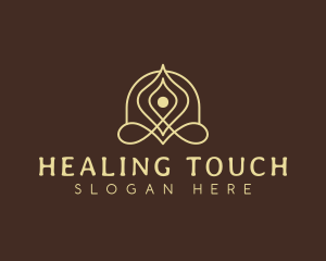 Relaxation Yoga Healing logo design