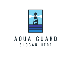 Seaside Lighthouse Beacon logo design