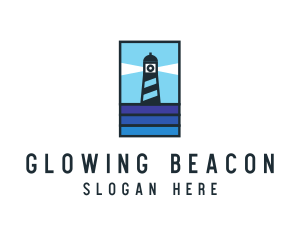 Seaside Lighthouse Beacon logo design