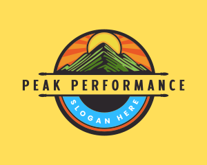 Peak Summit Mountain logo design