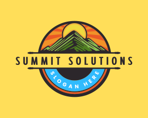 Peak Summit Mountain logo design