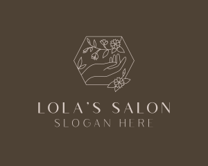 Flower Hand Salon logo design