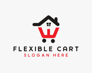 Home Grocery Cart  logo design