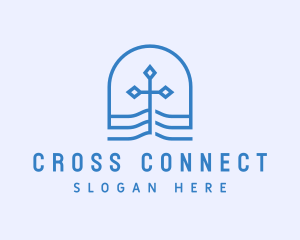 Religious Church Cross logo design