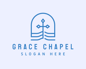 Religious Church Cross logo design