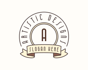 Retro Old School Banner logo design