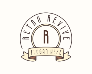 Retro Old School Banner logo design