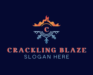 Heating Cold Hvac logo design