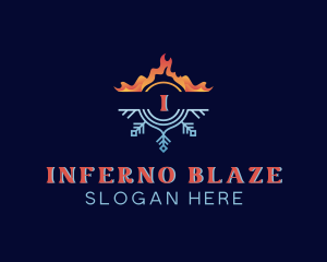 Heating Cold Hvac logo design