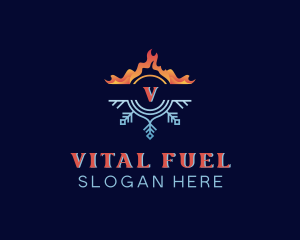 Heating Cold Hvac logo design