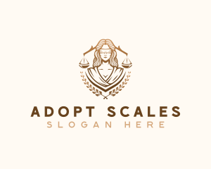 Lady Jurist Justice Scales logo design