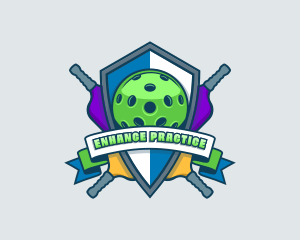 Pickleball Sports Shield logo design