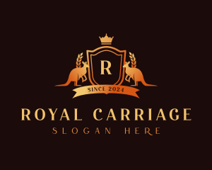 Kangaroo Royal Crown Crest logo design