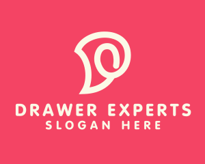 Pink Swirly Letter D logo design