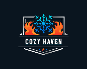 Heat Cold Ventilation logo design